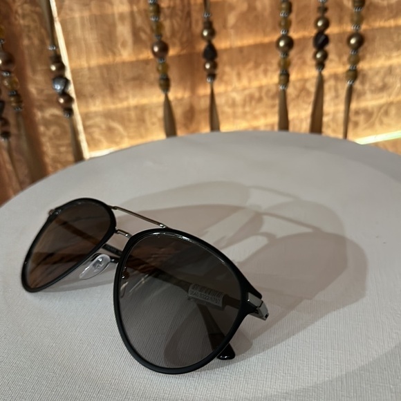 Prada PR51WS Pilot Sunglasses Prada Matte Black Grey Polarized Lens - Picture 16 of 17